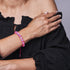 Rose fluo | Supernova arc-en-ciel | Argent | Bracelet Charmballa Verre Galaxy